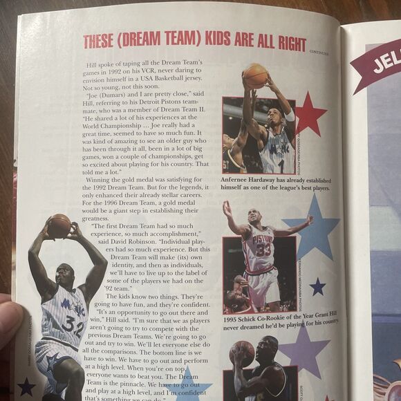 1996 Dream Team tour Commemorative game program USA BASKETBALL poster Included - Picture 3 of 11